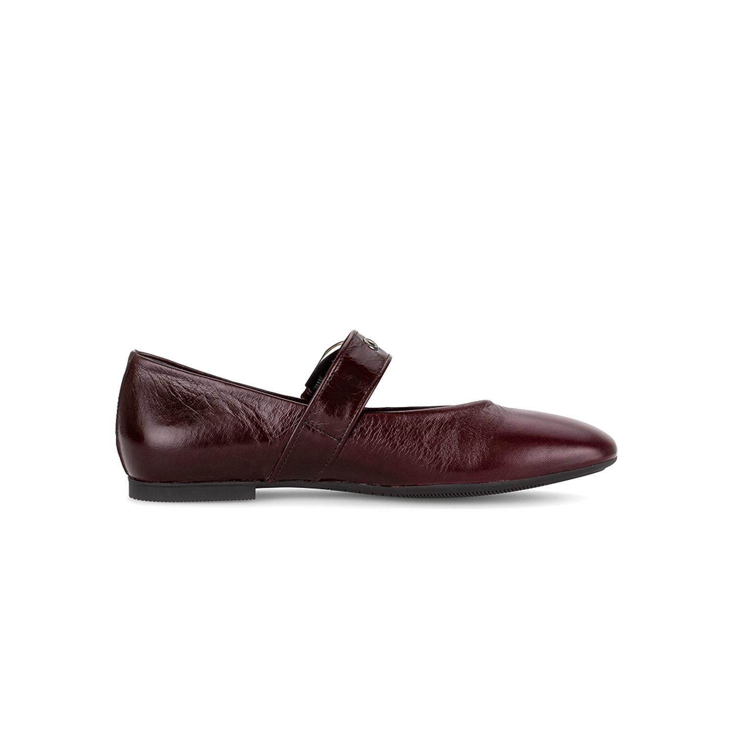 GABOR Women's Flat Ballerina Shoes in burgundy - women's flats