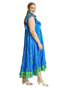 Umgee - Floral Tiered Ruffle Midi Dress