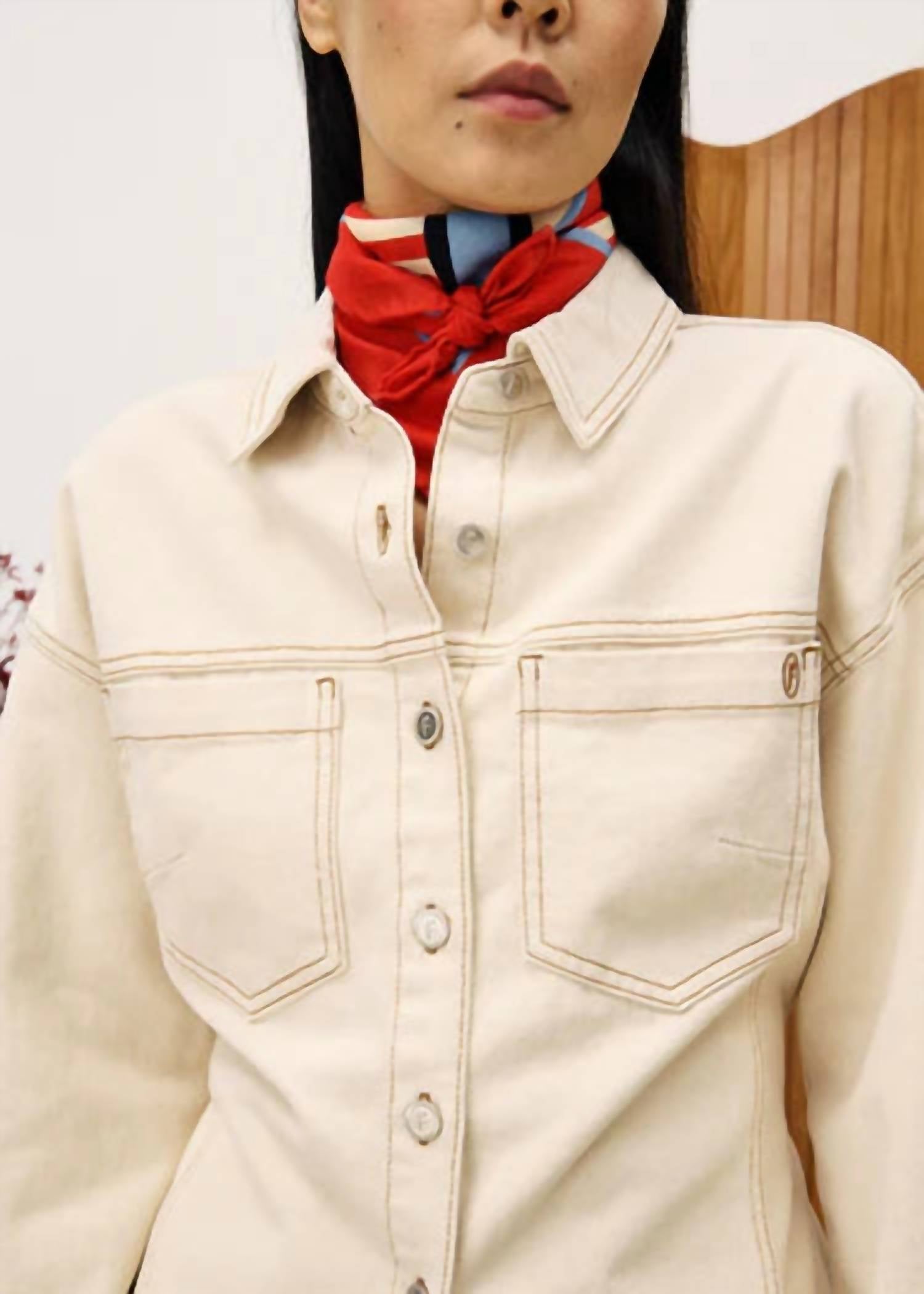 Frnch - Duras Denim Tie Top
