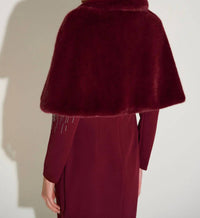 Joseph Ribkoff - Faux Fur Cropped Cape Jacket