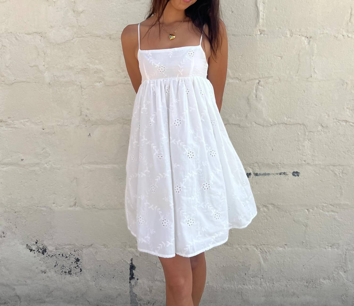 Olivaceous - Halle Gathered Mini Dress
