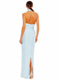 Mac Duggal - Sequin Halter Maxi Dress