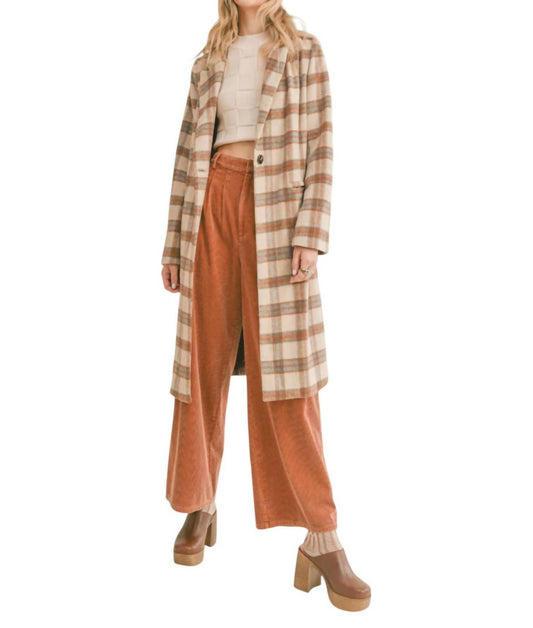 Sage The Label - Nature Lover Plaid Coat