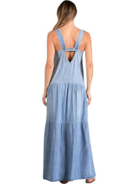 Elan - High Neck Tiered Maxi Dress