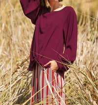 Umgee - Gathered Long Sleeve Top