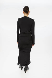 Dāl The Label - Ruched Asymmetric Midi Dress