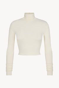 Eterne - Cropped Fitted Turtle Neck Top