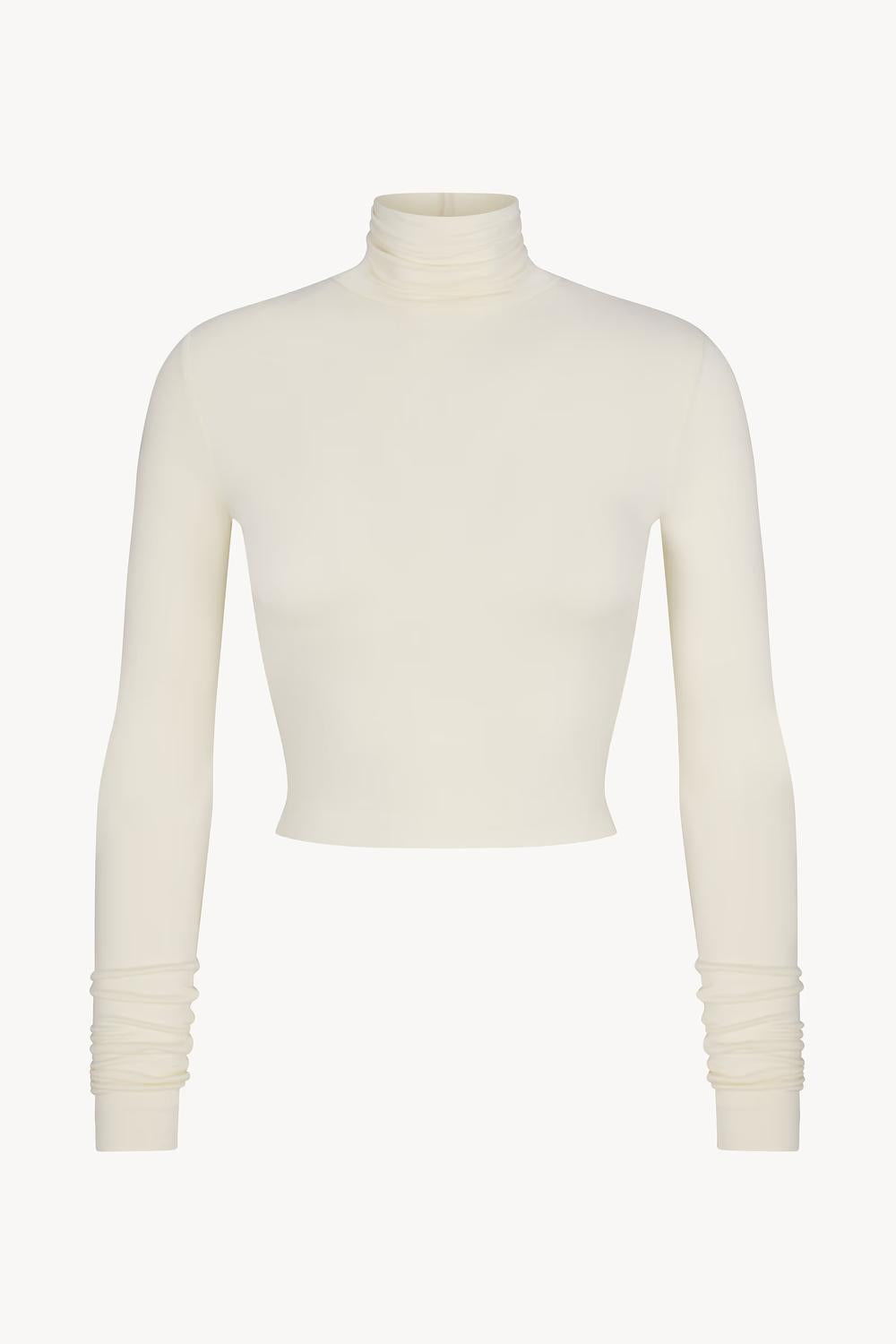 Eterne - Cropped Fitted Turtle Neck Top