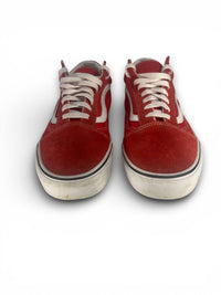 Vans Men's Lace-up Sneaker in red and white - men's sneaker - alternate view