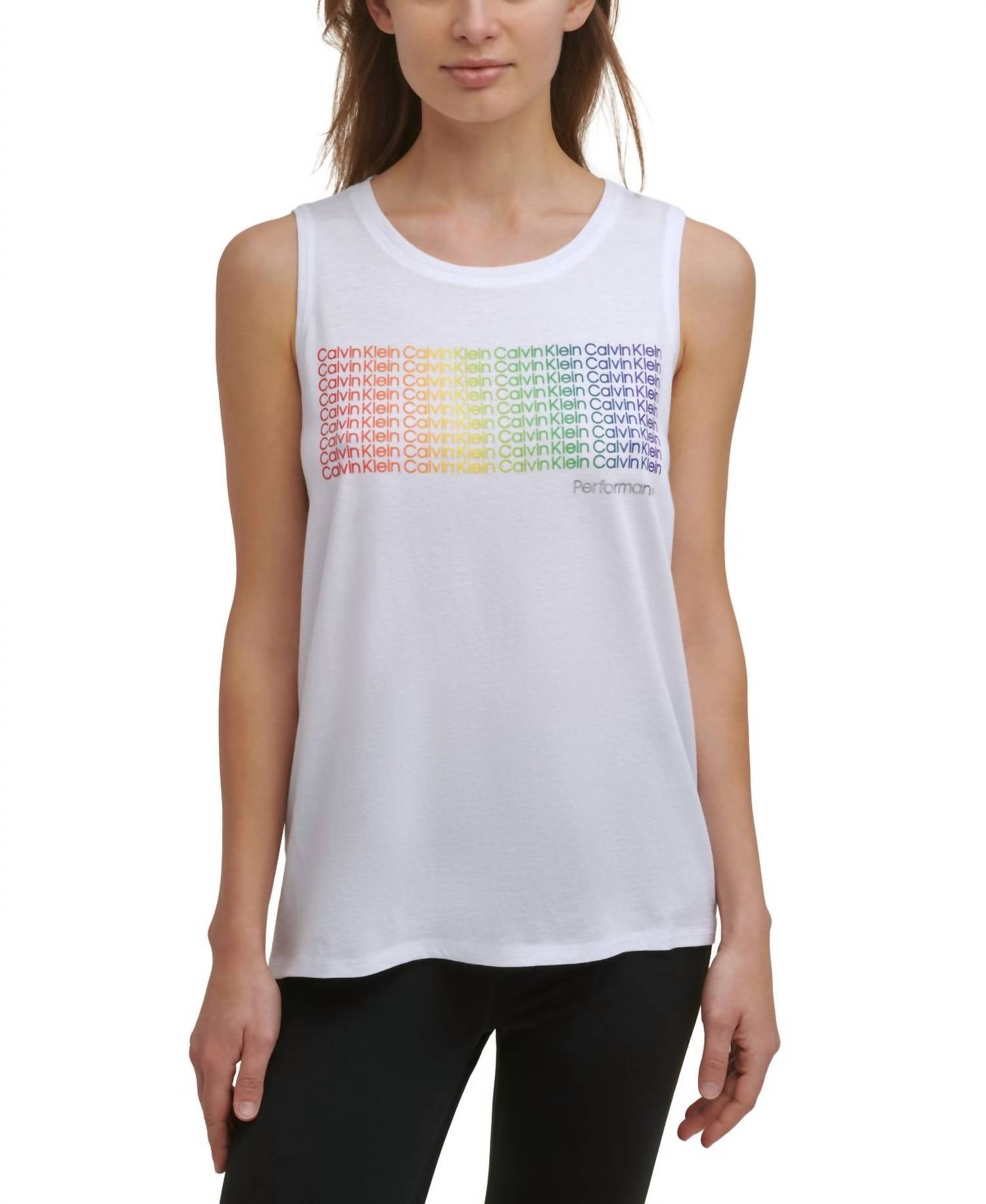 Calvin Klein - Performance Rainbow Mini Logo Top