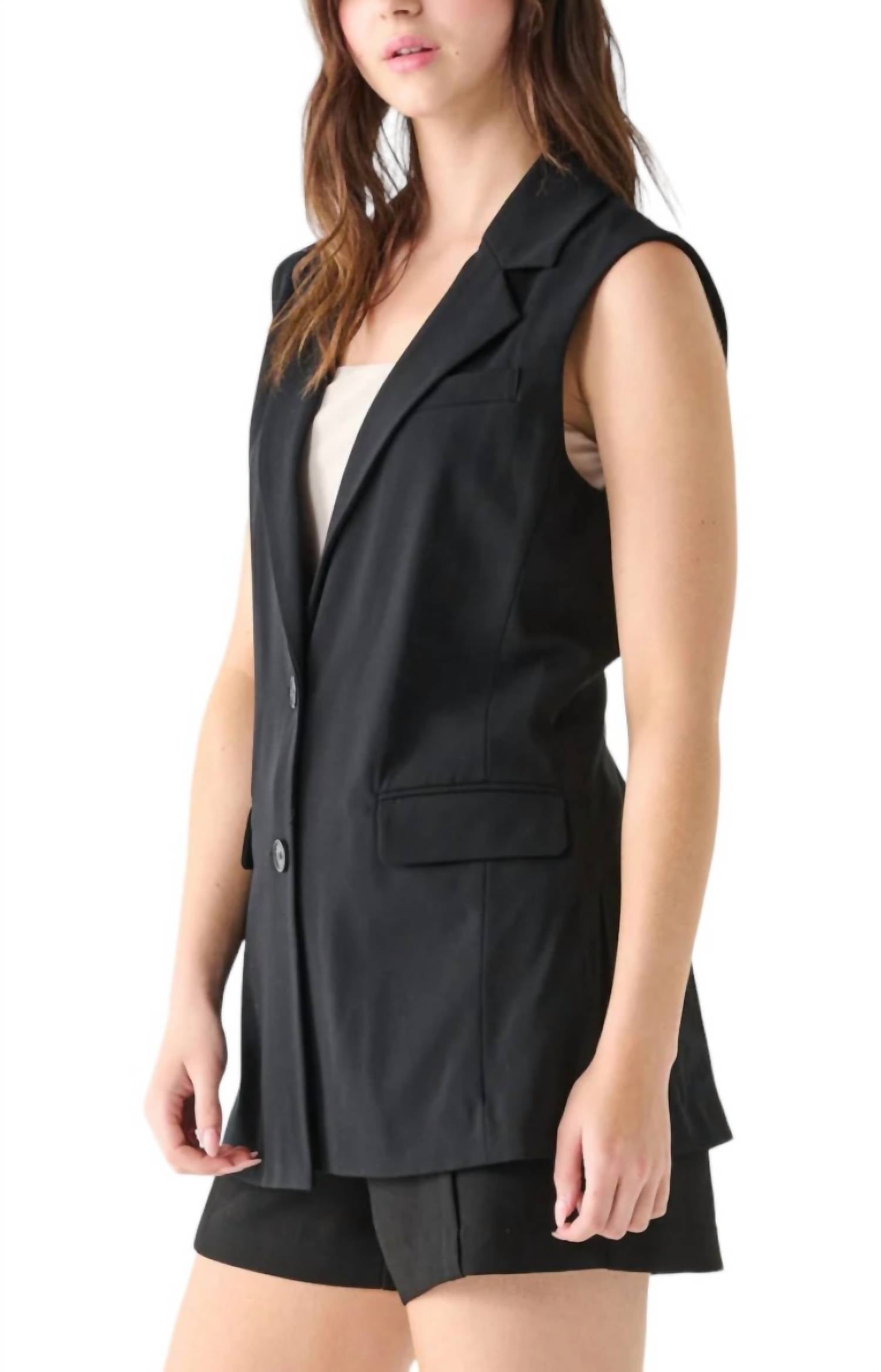 Black Tape - SLEEVELESS BLAZER VEST