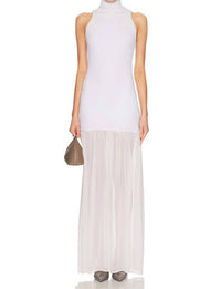 Enza Costa - Airy Halter Turtleneck Dress