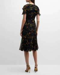 FLORAL CRINKLE CHIFFON DAY DRESS