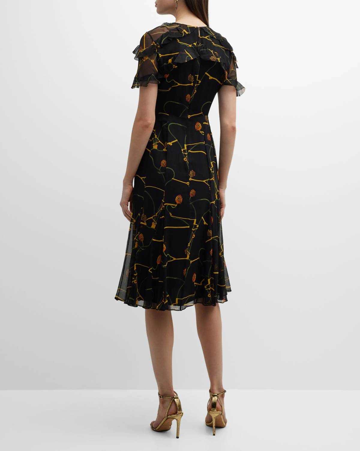 FLORAL CRINKLE CHIFFON DAY DRESS