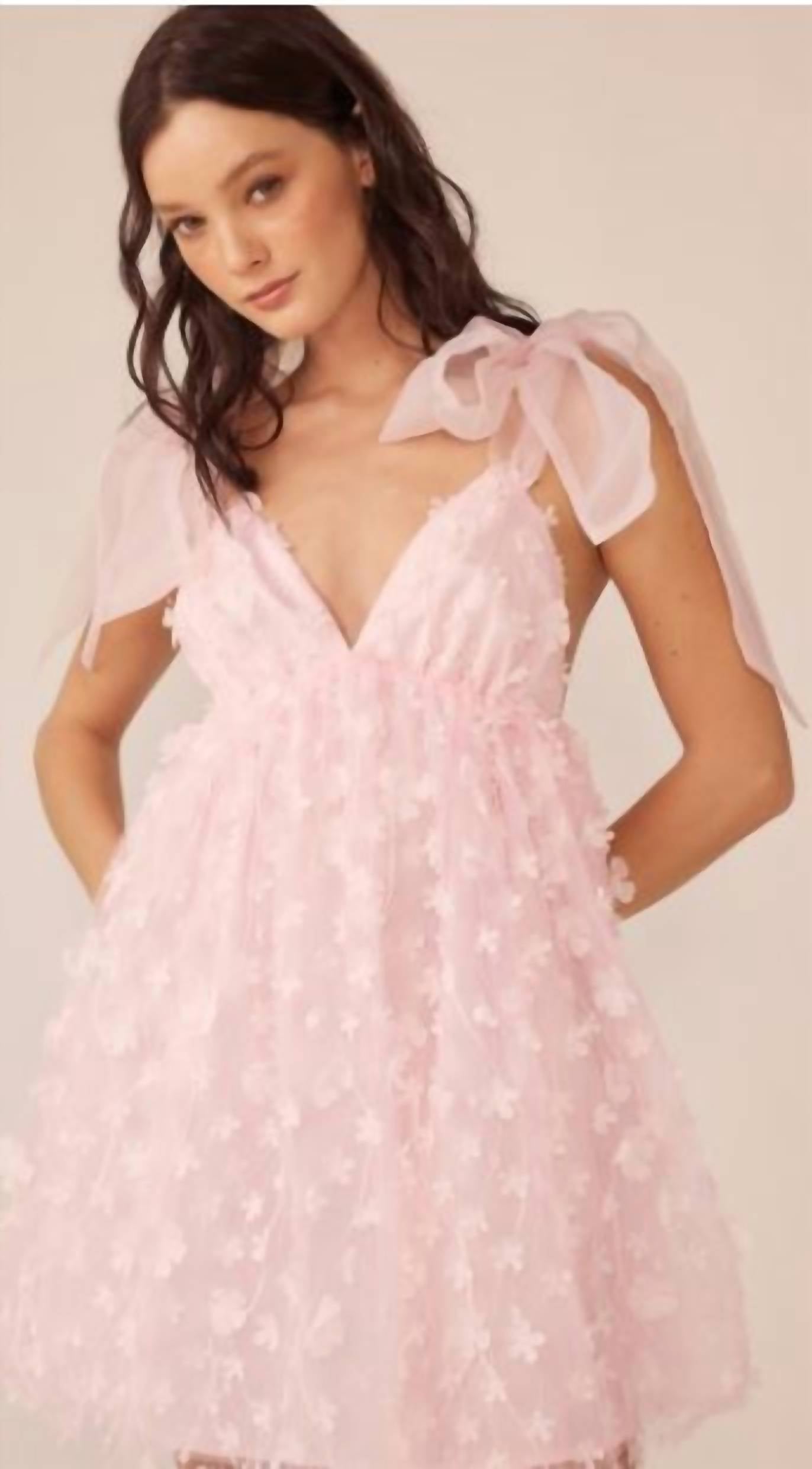 Idem Ditto - Tied Shoulder Mini Dress