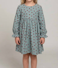 Petit Bateau - Girls Corduroy Apple Print Dress