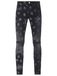 Amiri - Flocked Bandana Jeans