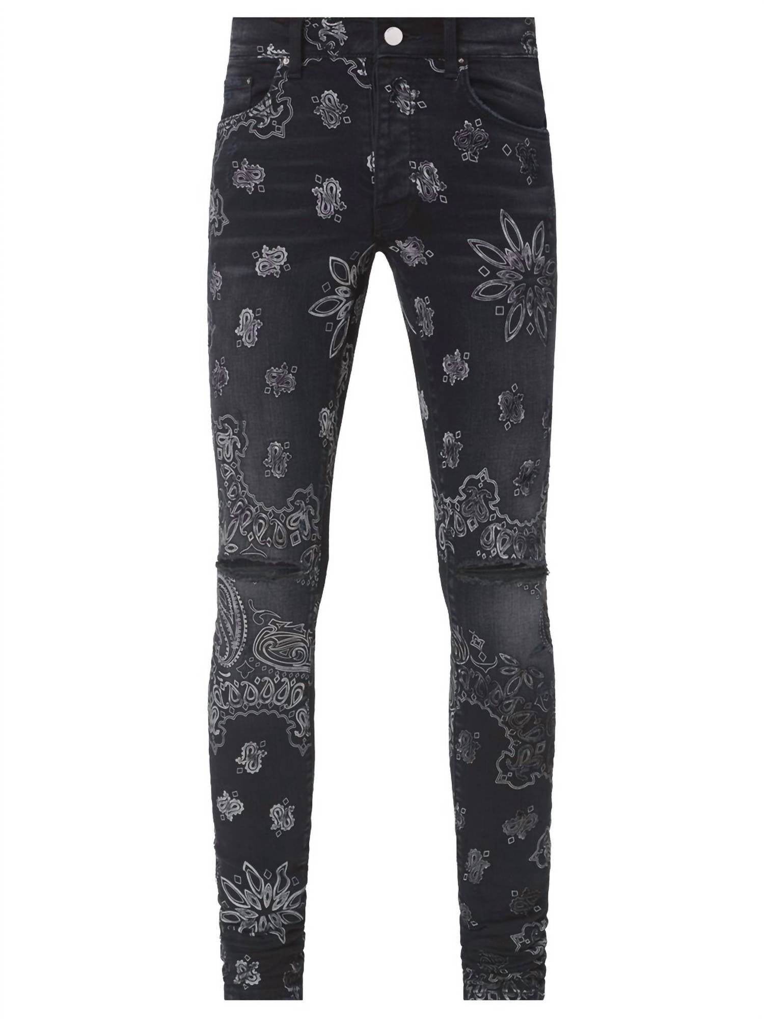 Amiri - Flocked Bandana Jeans