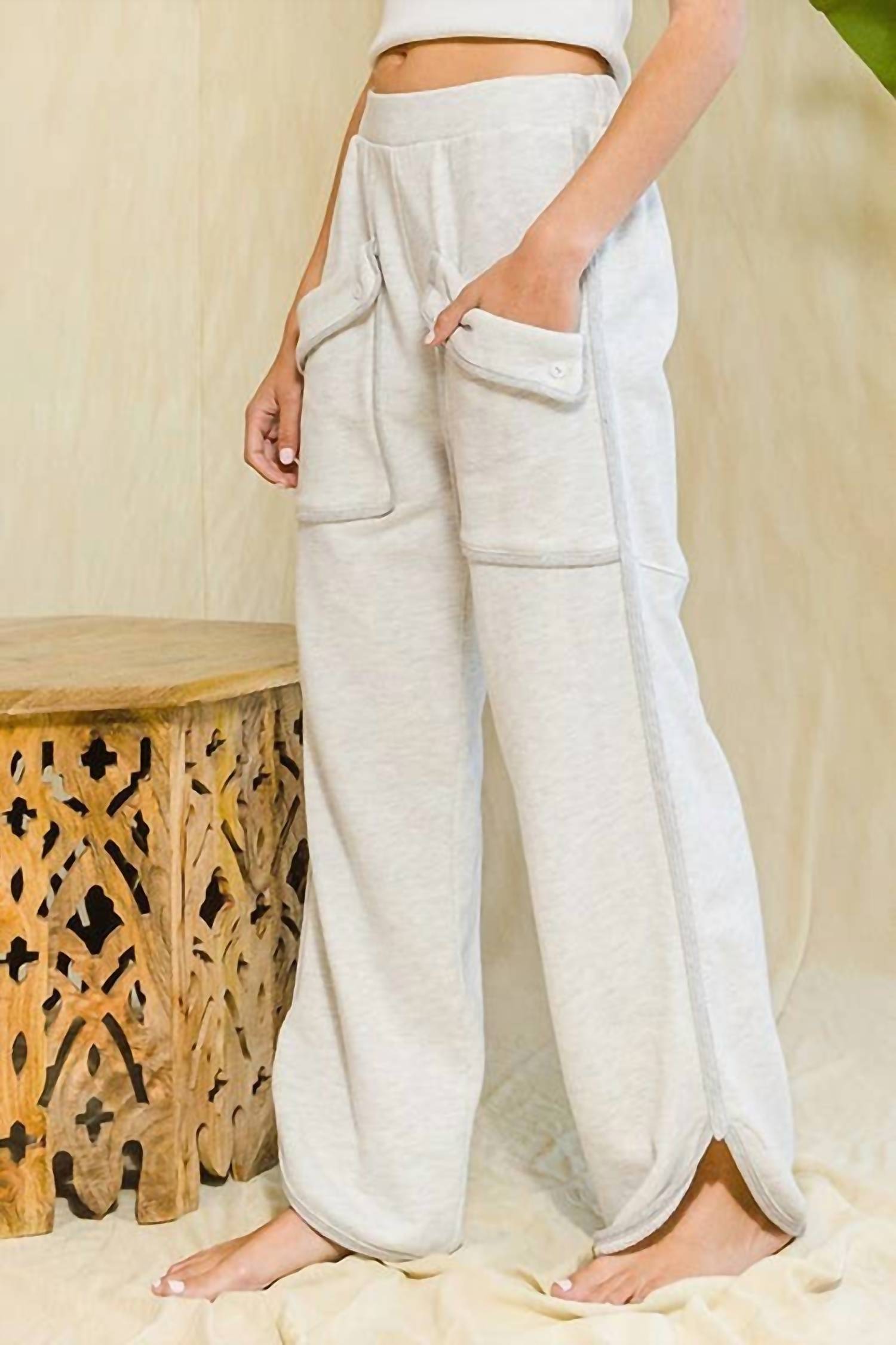 Bucketlist - Peggy Flap Pockets Comfy Pants