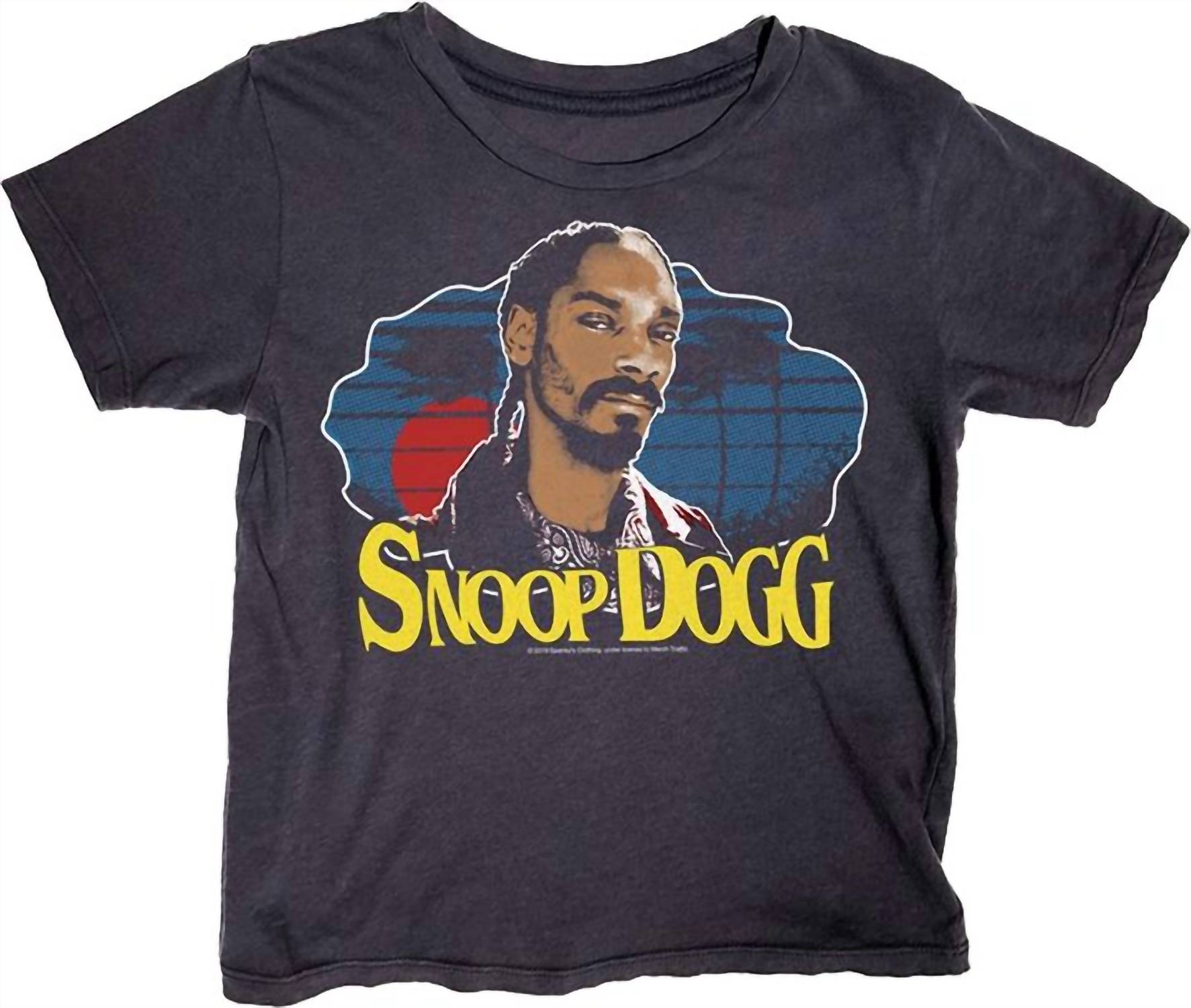 ROWDY SPROUT Kid's Snoop Dogg Short Sleeve Tee in black - kids' t-shirt