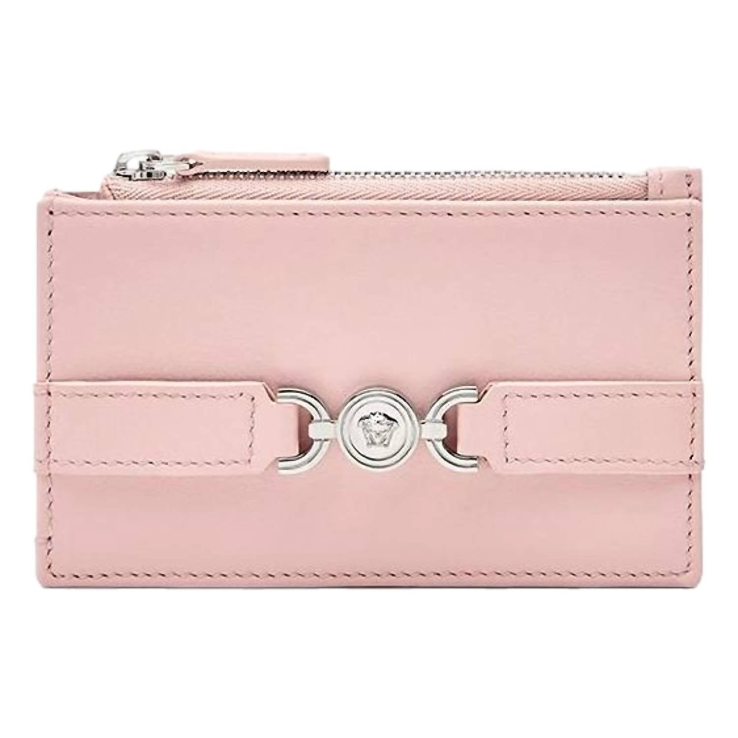 Versace - Women's Leather Zipper Card Holder Slim Wallet