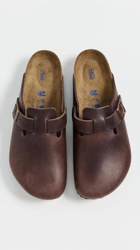 Birkenstock - Men's Boston Soft Footbed Slides Loafers