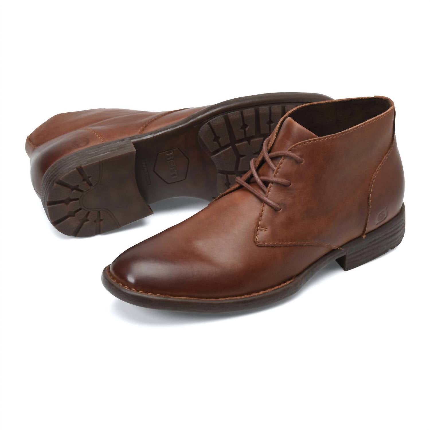 Born Men's Mcneil Leather Dress Chukka Boots in brown - men's boots