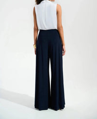 Joseph Ribkoff - Mock Neck Tie Wide Leg Jumpsuit