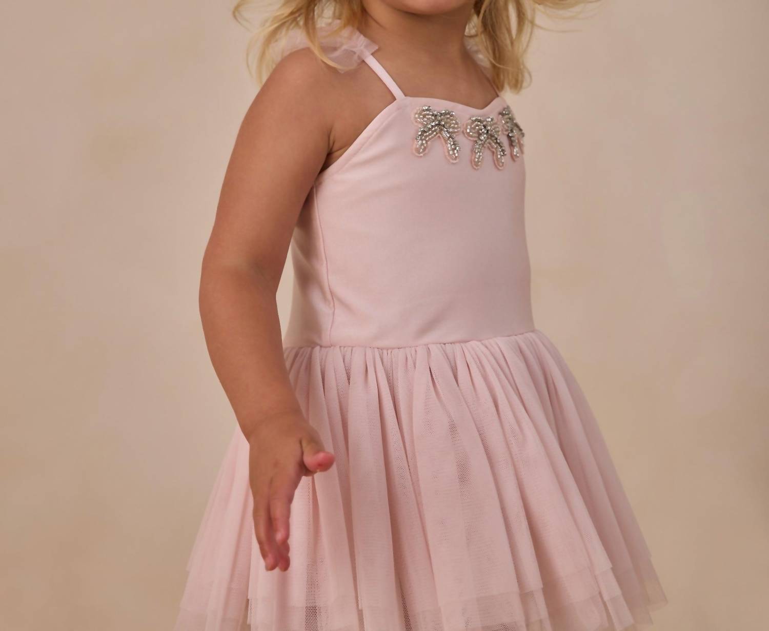 NORALEE Girls Clementine Tutu Dress in cotton candy - kids' dress - alternate view