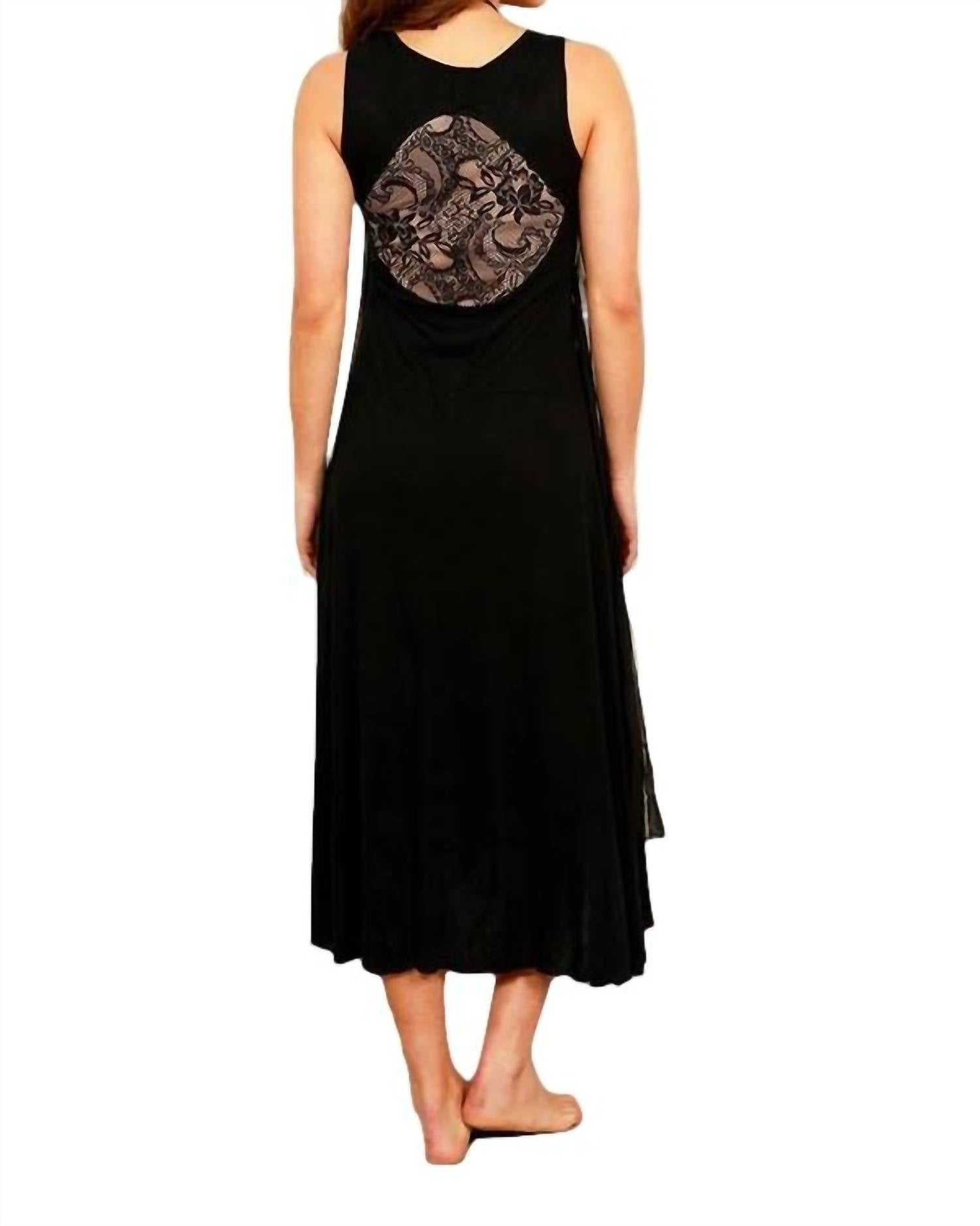 Sheer Detail Maxi Dress
