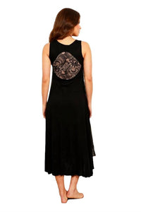 Sheer Detail Maxi Dress