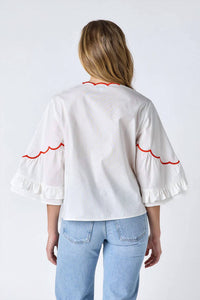 Crosby By Mollie Burch - Ity Embroidered Floral Blouse