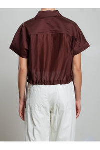 Pharaoh - Zoey Gossamer Boxy Cropped Shirt