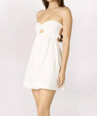 Cotton Candy La - Babydoll Twist Keyhole Eyelet Dress