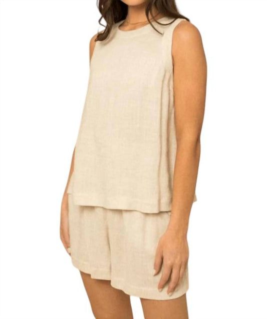 Gilli - Linen In Line Top - PLUS