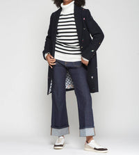 Vilagallo - Aricia Mini Embroidery Wool Long Coat