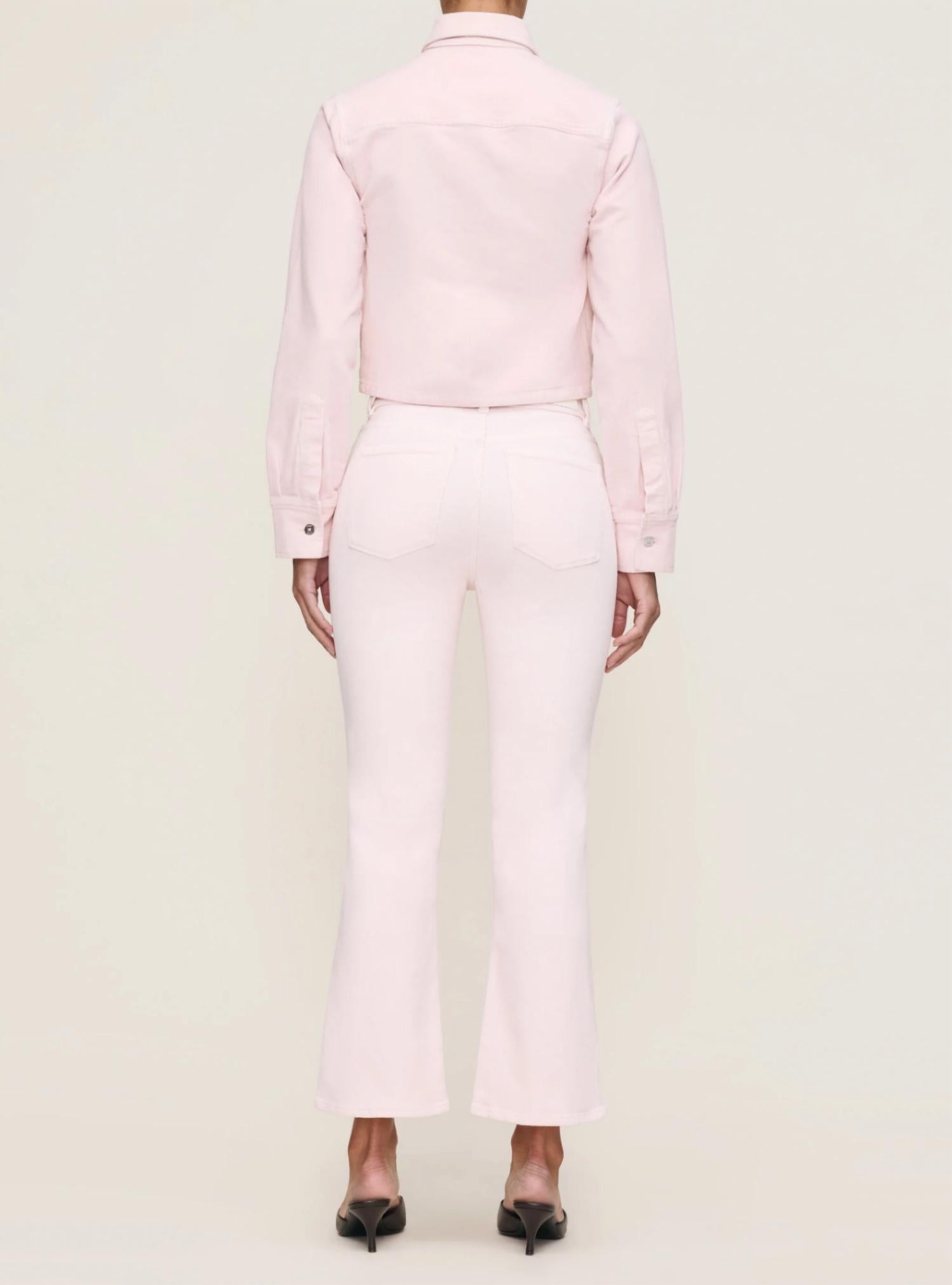 DL1961 - Women's Bridget Boot Cord Jeans in powder pink - women's jeans - alternate view
