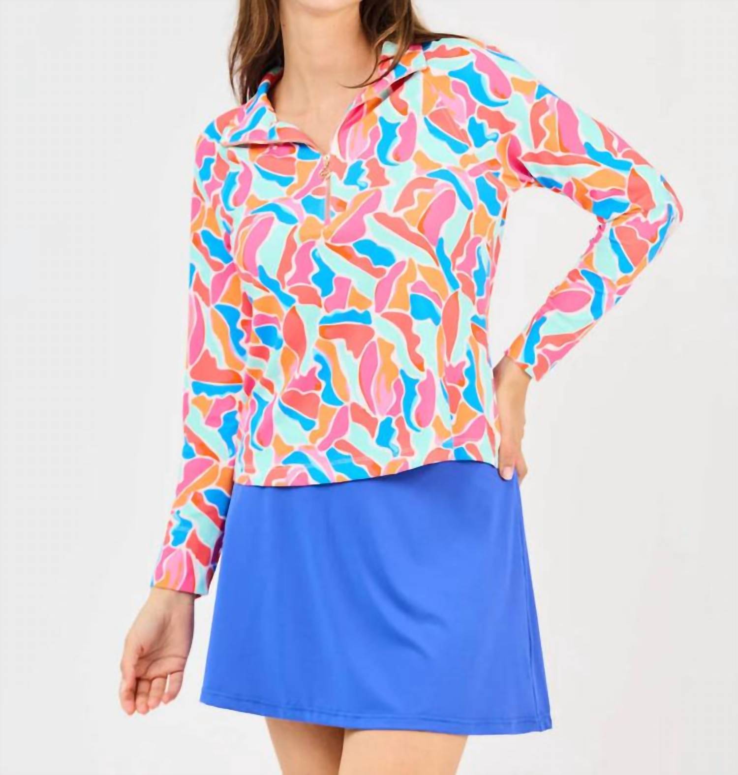 Mary Square - Half-zip Saratoga Cool Waters Pullover