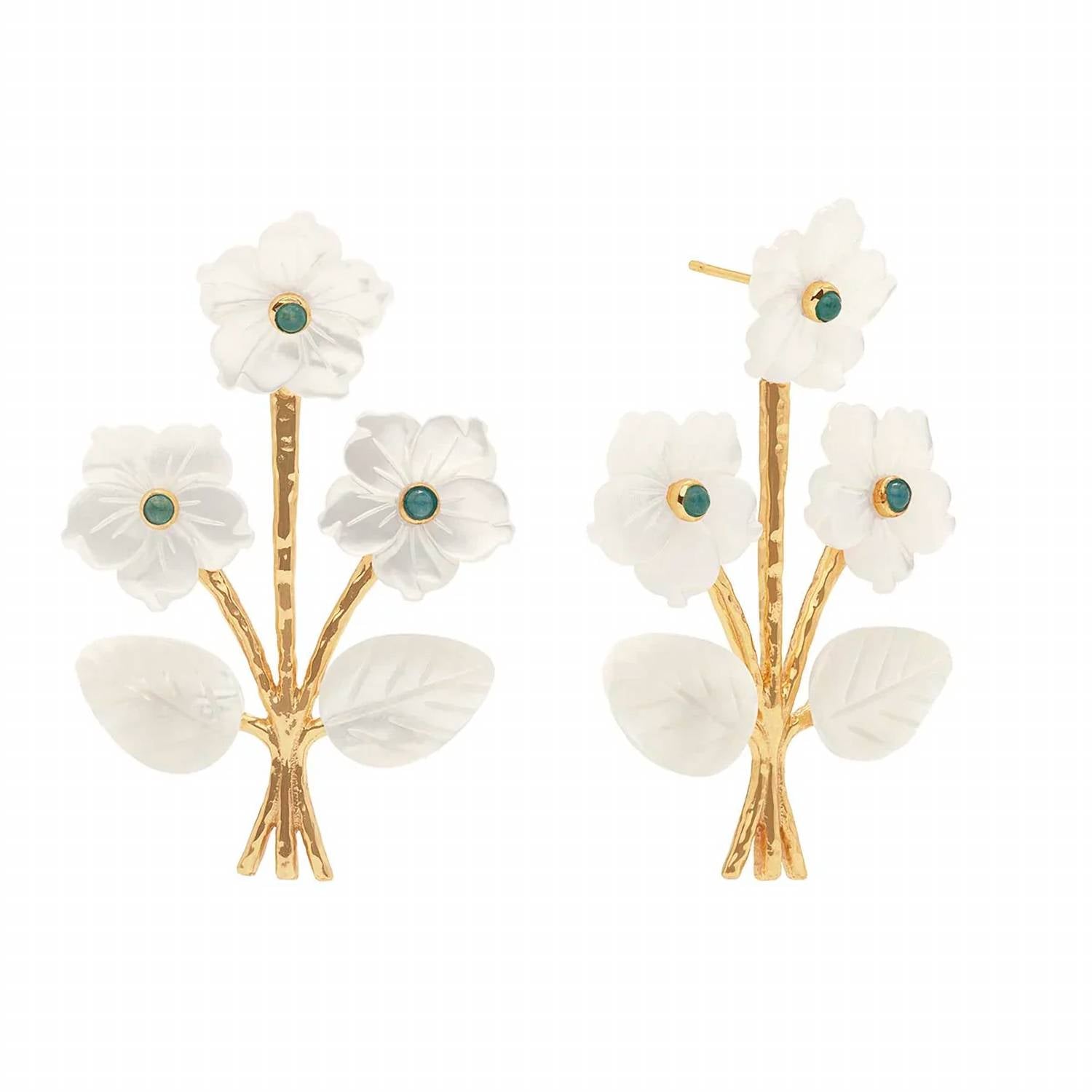 Capucine De Wulf - Women's Mermaid Garden Convertible Bouquet Post Earrings
