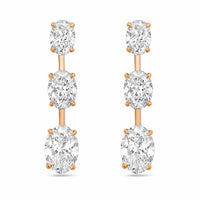 Diana M Jewels - Women's Oval Lab-grown Diamond Stud Earrings (13.00 Ct Tcw) - Signature