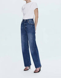 Pistola - Tate High Rise Bowed Wide Leg Jean