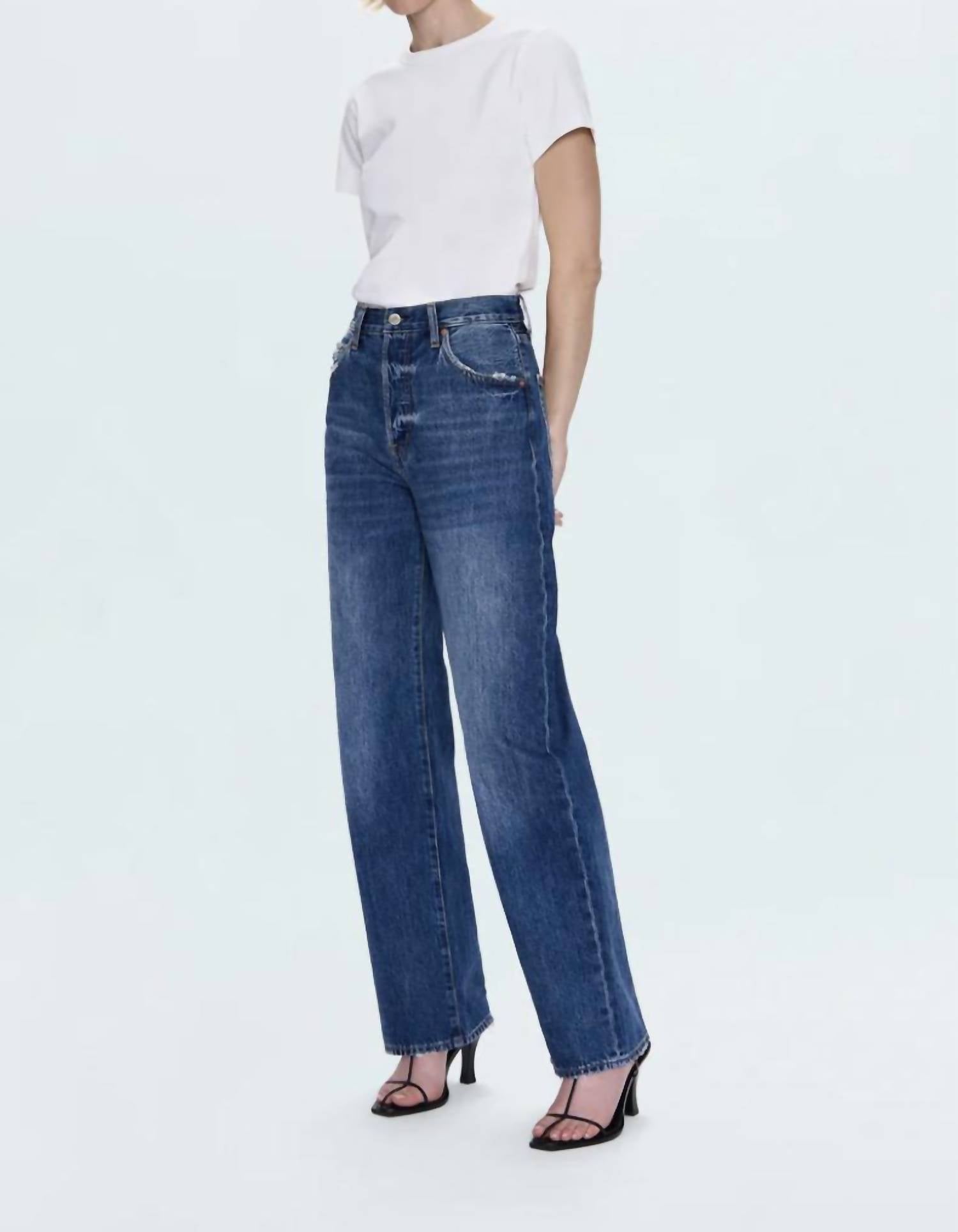 Pistola - Tate High Rise Bowed Wide Leg Jean