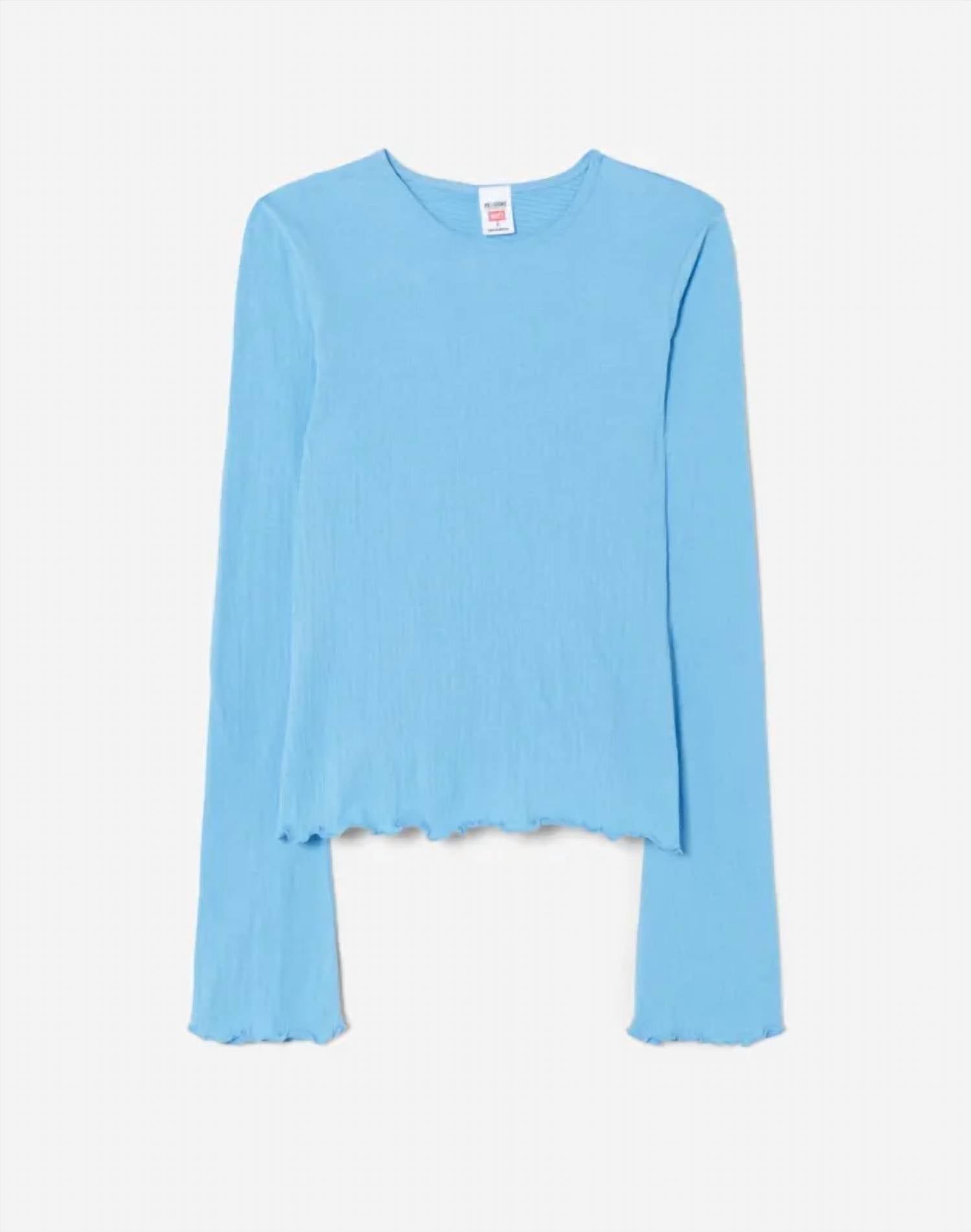 Re/Done - Crinkle Bell Long Sleeve Top