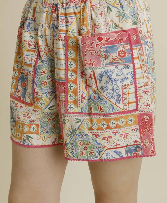 Aureum - Patchwork Printed Easy Shorts