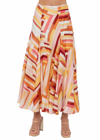 Ciebon - Roese Paneled Midi Skirt