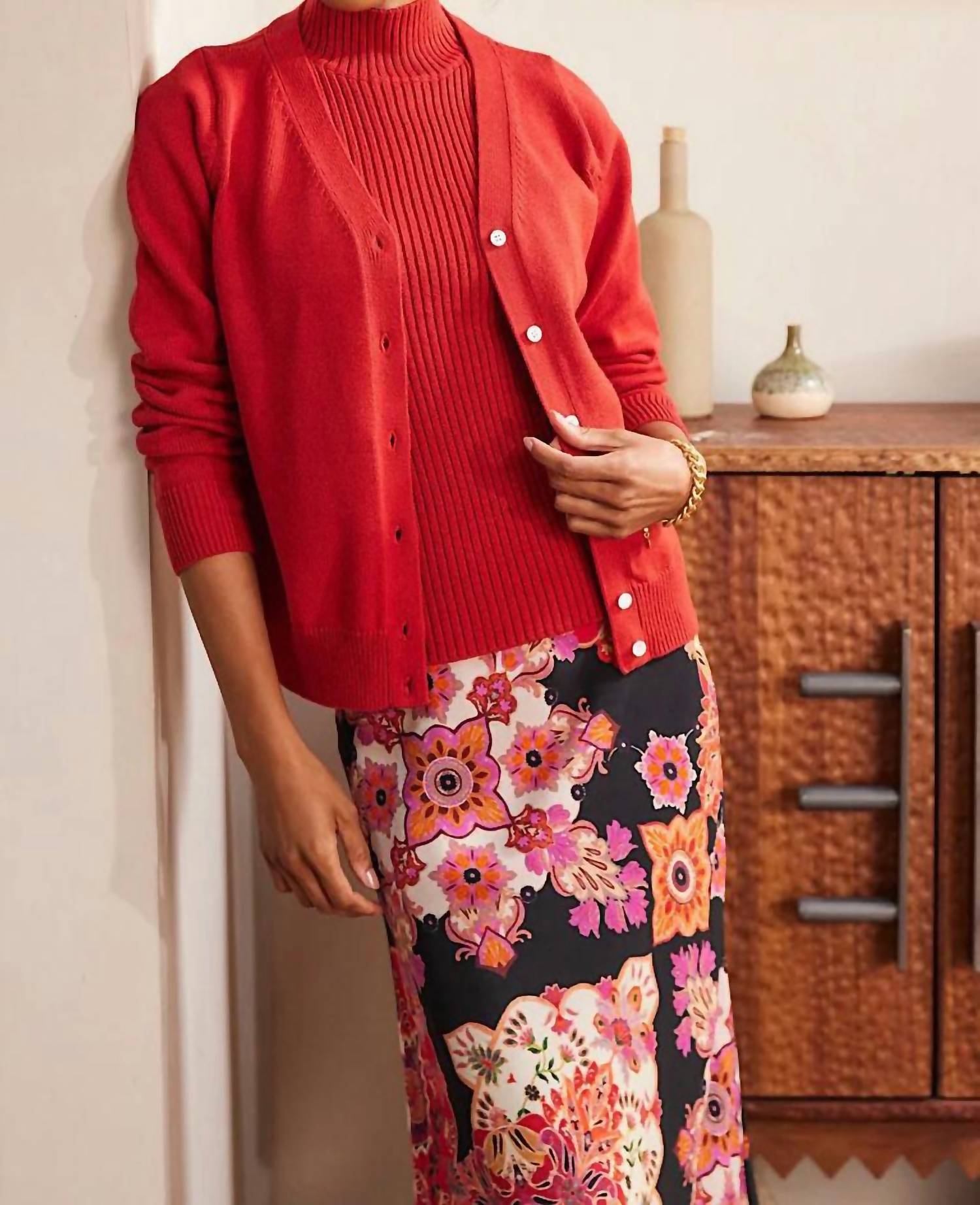 Karen Kane - Women's Bias Cut Midi Skirt