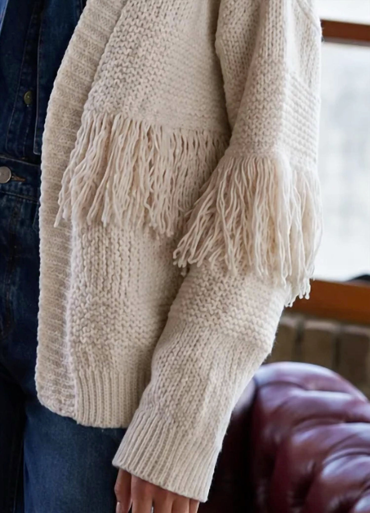 Autumn Cashmere - Fringe Oversized Cardigan