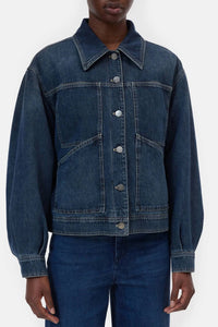 Closed - Denim Shearling Collar Jacket