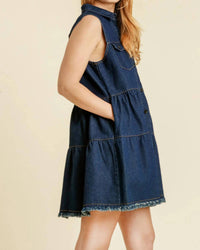 Umgee - Tiered Sleeveless Mini Dress