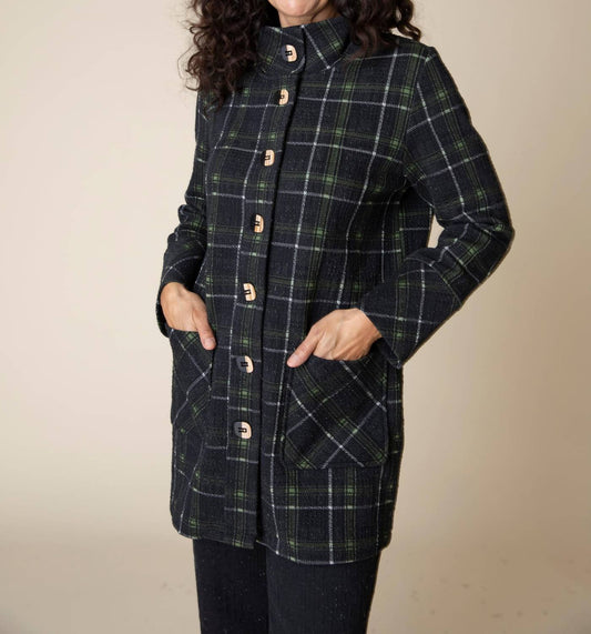 Habitat - Speckle Knit Plaid Car Coat
